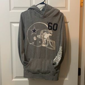 RARE Victoria's Secret Pink Hoodie Hooded Sweatshirt NFL- Embellished MEDIUM
